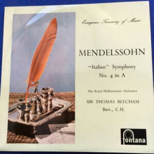 Mendelssohn* - The Royal Philharmonic Orchestra*, Sir Thomas Beecham Bart., C.H.* - "Italian" Symphony No. 4 In A (10", Mono)